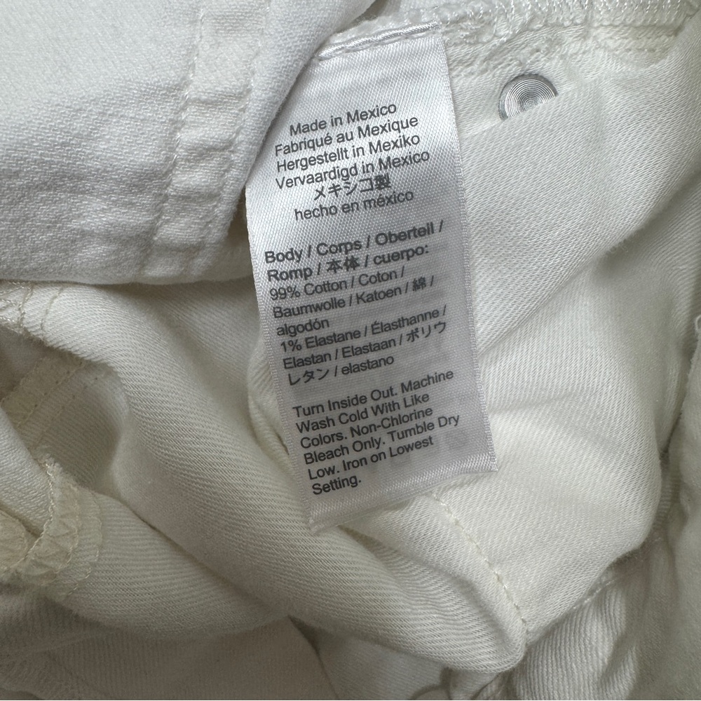 {J. Crew} "Wide Leg Trouser" White High Rise Relaxed Loose Baggy Denim Jeans - Picture 5 of 7